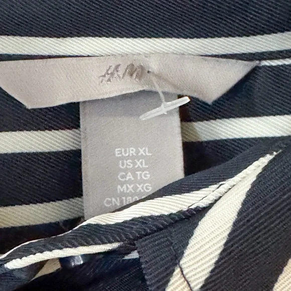H&M Black and White Striped Button Down Shirt - Picture 3 of 8
